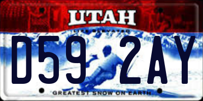 UT license plate D592AY