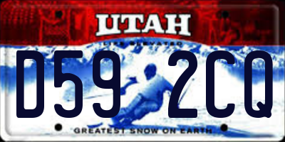 UT license plate D592CQ