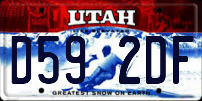 UT license plate D592DF