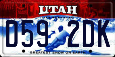 UT license plate D592DK