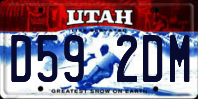 UT license plate D592DM