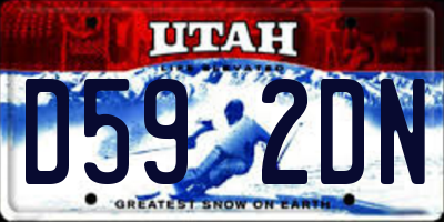 UT license plate D592DN