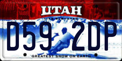 UT license plate D592DP