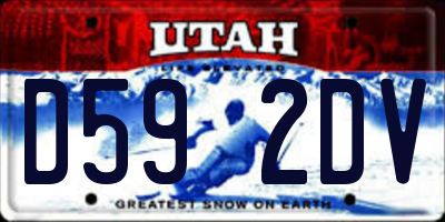 UT license plate D592DV