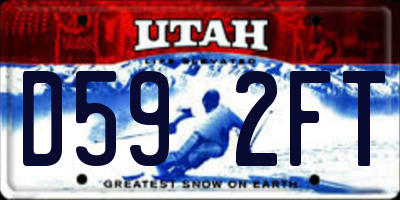UT license plate D592FT