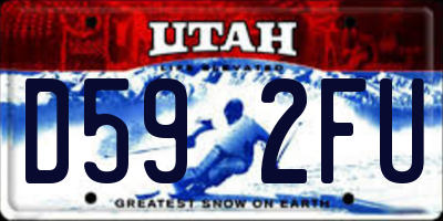 UT license plate D592FU