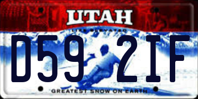 UT license plate D592IF
