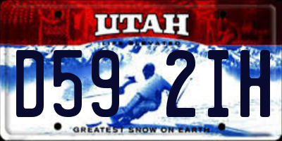 UT license plate D592IH
