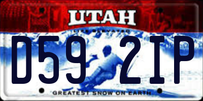 UT license plate D592IP