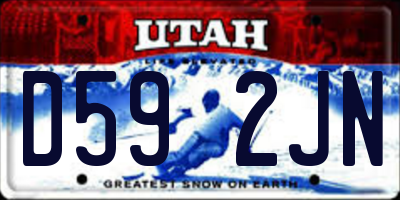 UT license plate D592JN