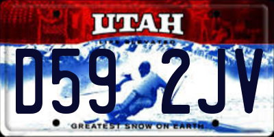UT license plate D592JV