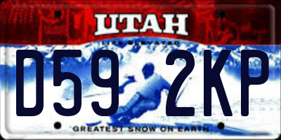 UT license plate D592KP