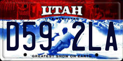 UT license plate D592LA