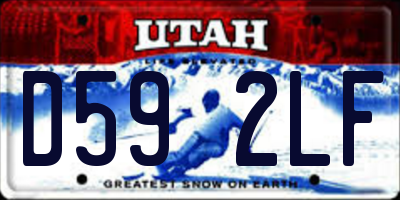 UT license plate D592LF