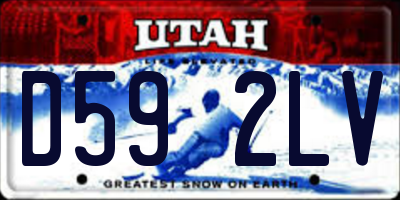 UT license plate D592LV