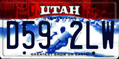 UT license plate D592LW