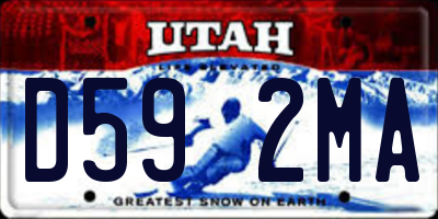UT license plate D592MA