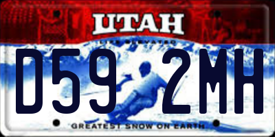 UT license plate D592MH