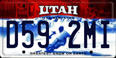 UT license plate D592MI