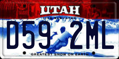 UT license plate D592ML