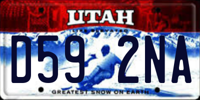 UT license plate D592NA