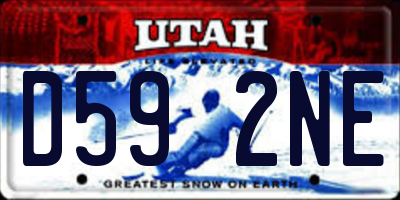 UT license plate D592NE