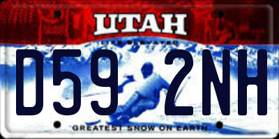 UT license plate D592NH