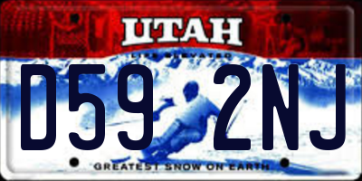 UT license plate D592NJ