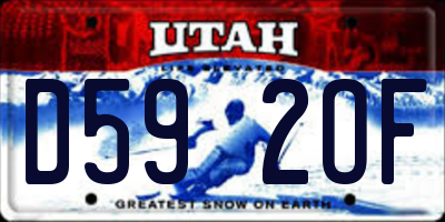 UT license plate D592OF
