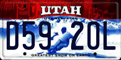 UT license plate D592OL