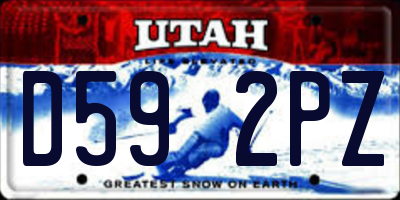 UT license plate D592PZ