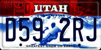 UT license plate D592RJ