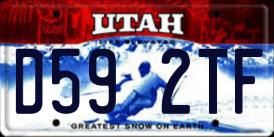 UT license plate D592TF