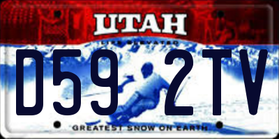 UT license plate D592TV