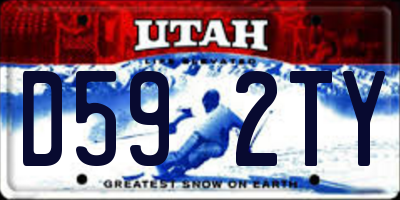 UT license plate D592TY