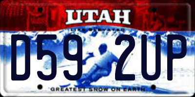 UT license plate D592UP