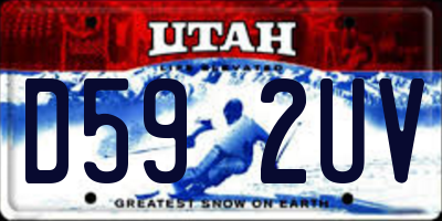 UT license plate D592UV
