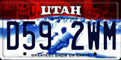 UT license plate D592WM