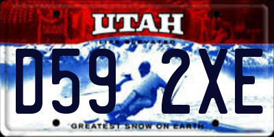 UT license plate D592XE