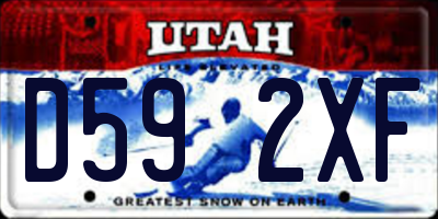 UT license plate D592XF