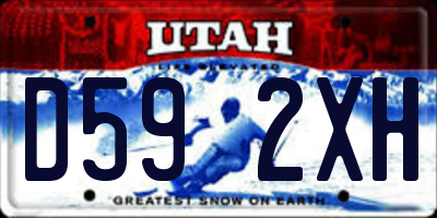 UT license plate D592XH