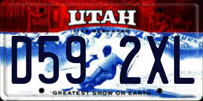 UT license plate D592XL