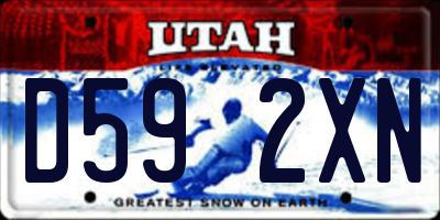 UT license plate D592XN