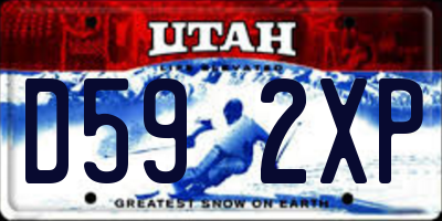 UT license plate D592XP