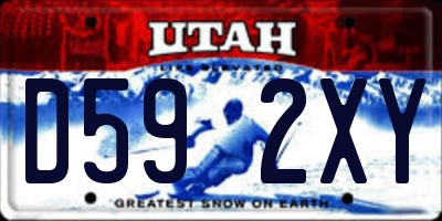 UT license plate D592XY