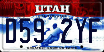 UT license plate D592YF