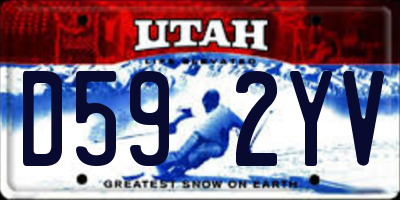 UT license plate D592YV
