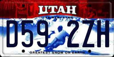 UT license plate D592ZH