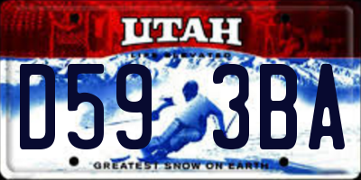 UT license plate D593BA