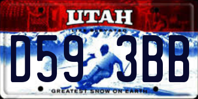 UT license plate D593BB